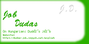 job dudas business card